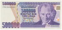 Turecko, 500.000 Lira (1993), P.208
