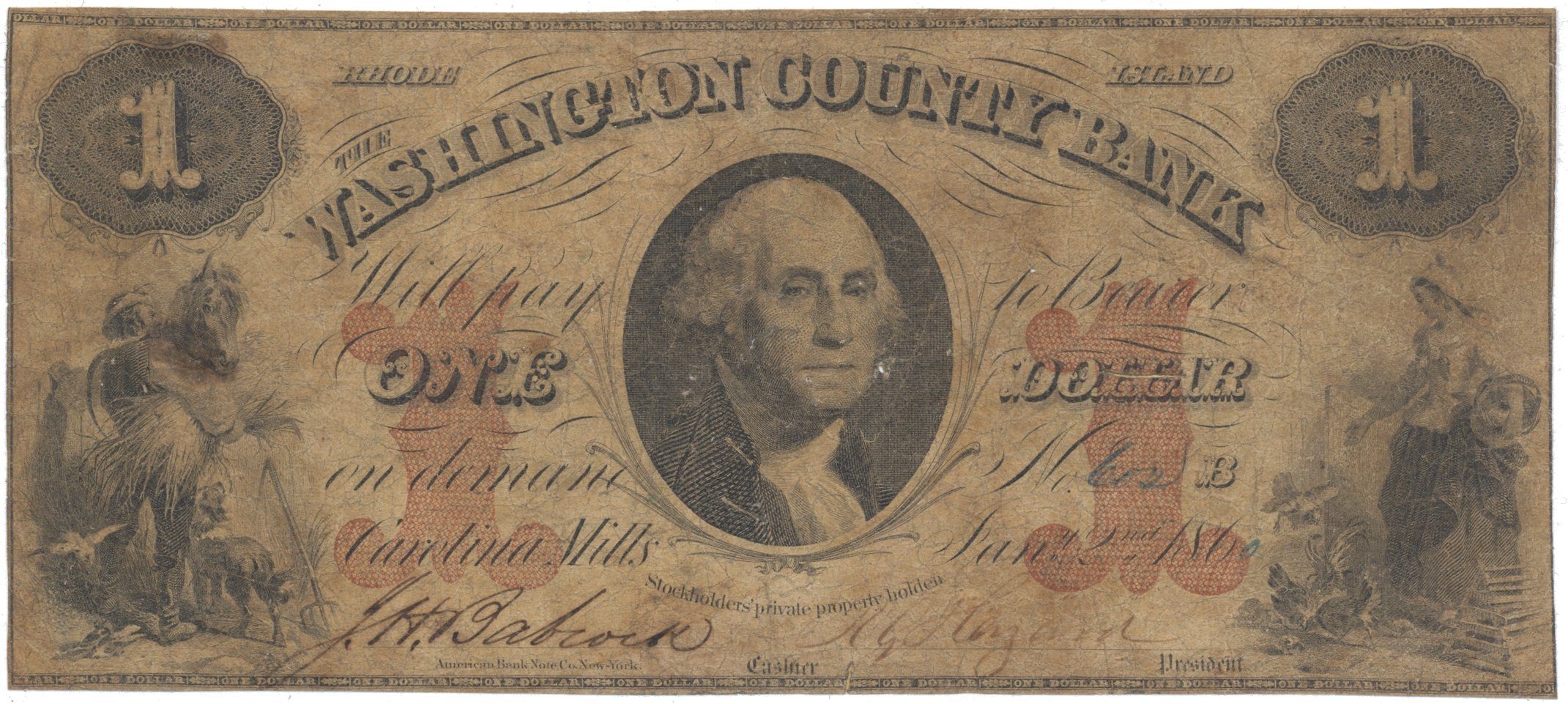 USA - Rhode Island, 1 Dollar 1860