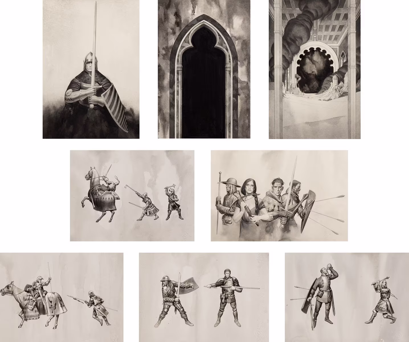 João Ruas - Collection of 8 drawings Kingdom Come: Deliverance II