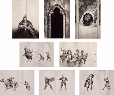 João Ruas - Collection of 8 drawings Kingdom Come: Deliverance II