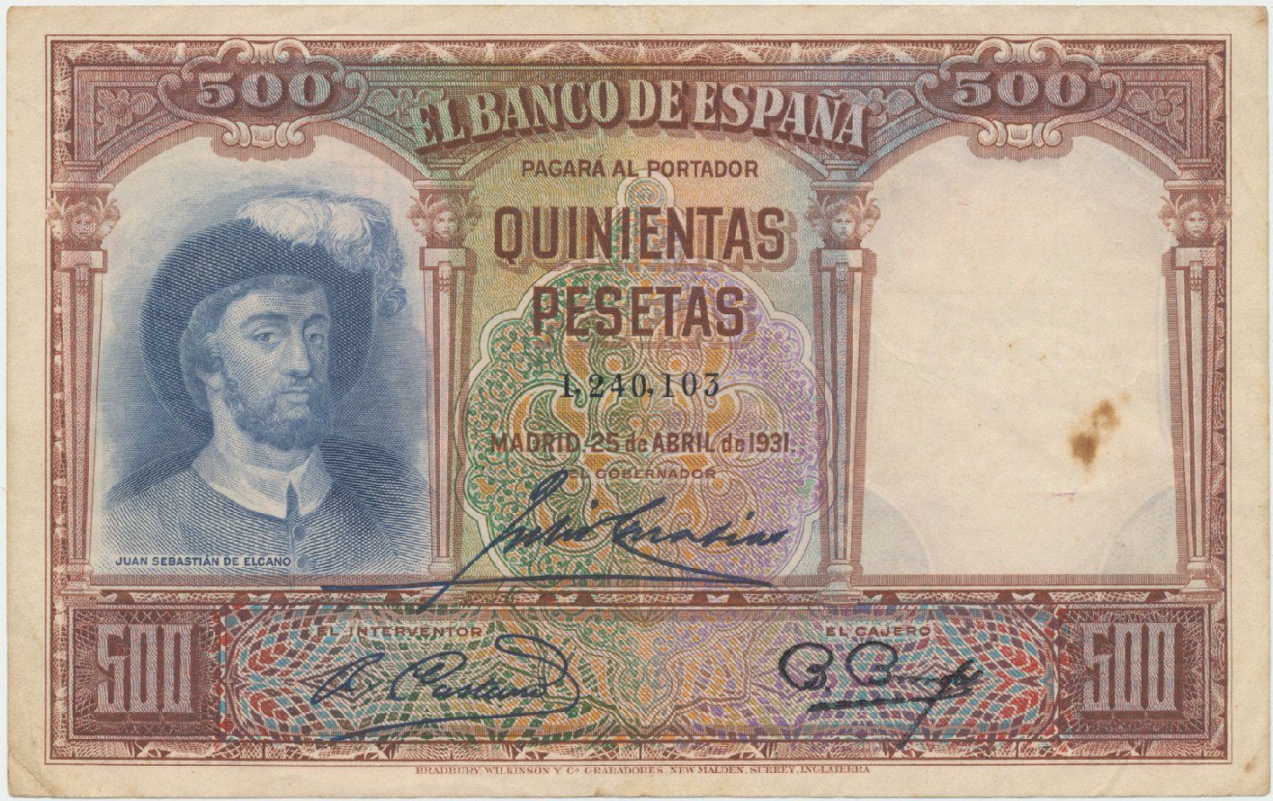 Španělsko, 500 Pesetas 1931, P.84