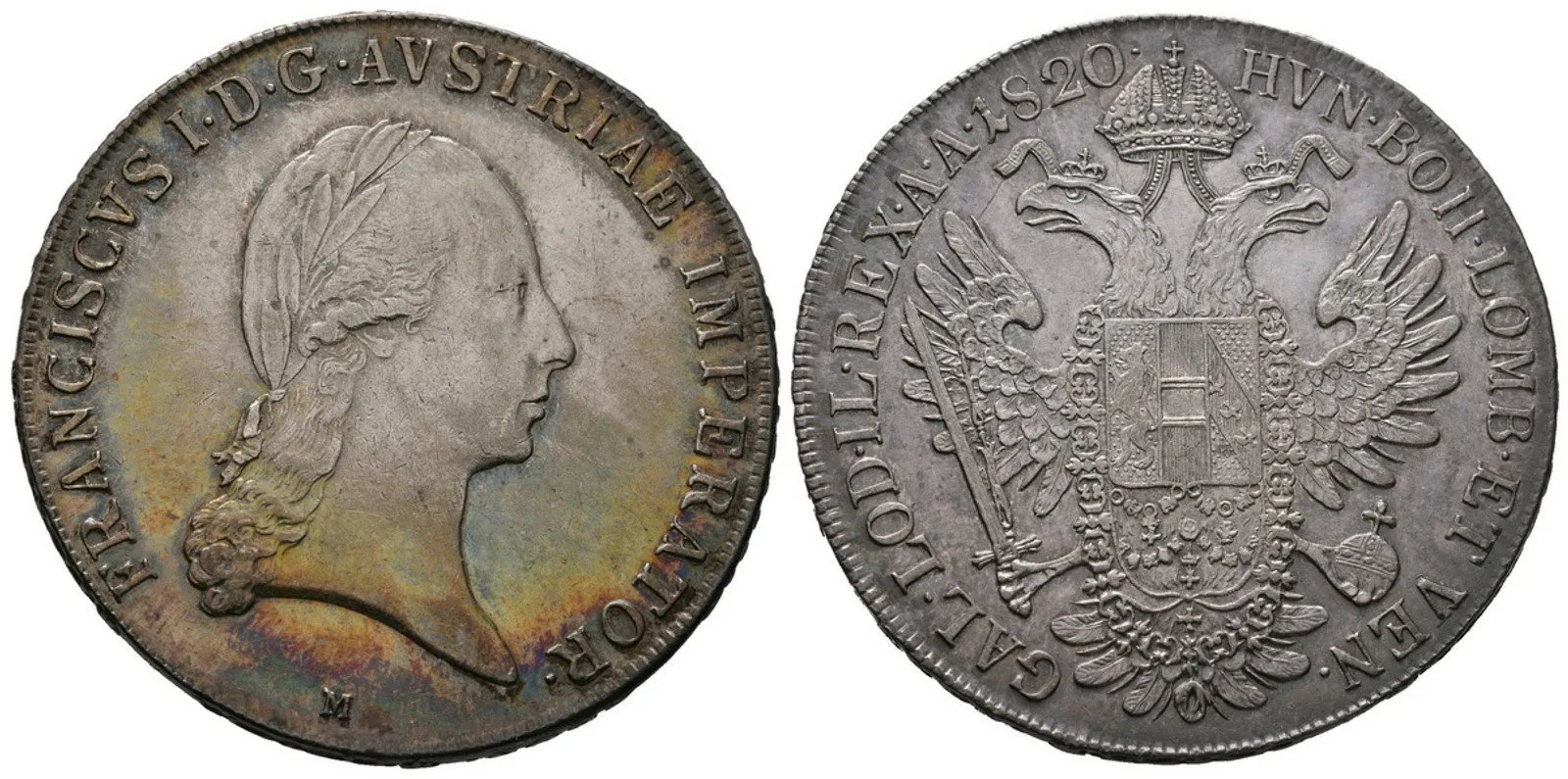 František II., Tolar, 1820 M, Milano