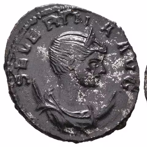 Antoninian, Antiochia, Rv: CONCORDIAE MILITVM, stojící Concordia
