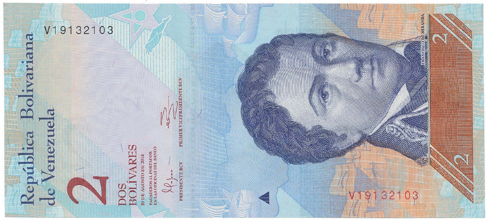 Venezuela, 2 Bolivares 2014, P.88g