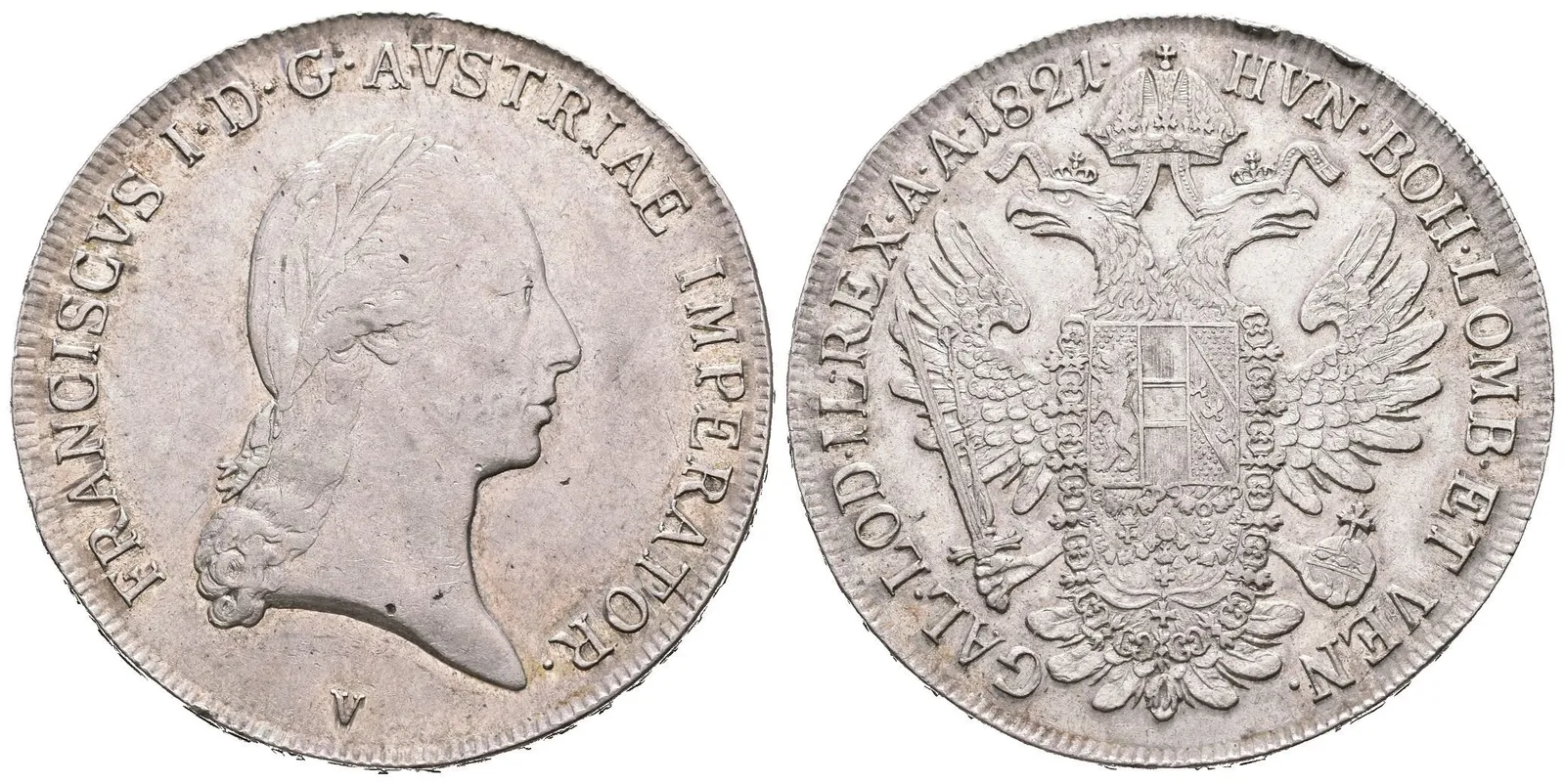 Tolar 1821 V, Benátky, krásná zachovalost, patina, zbytky lesku, — 1