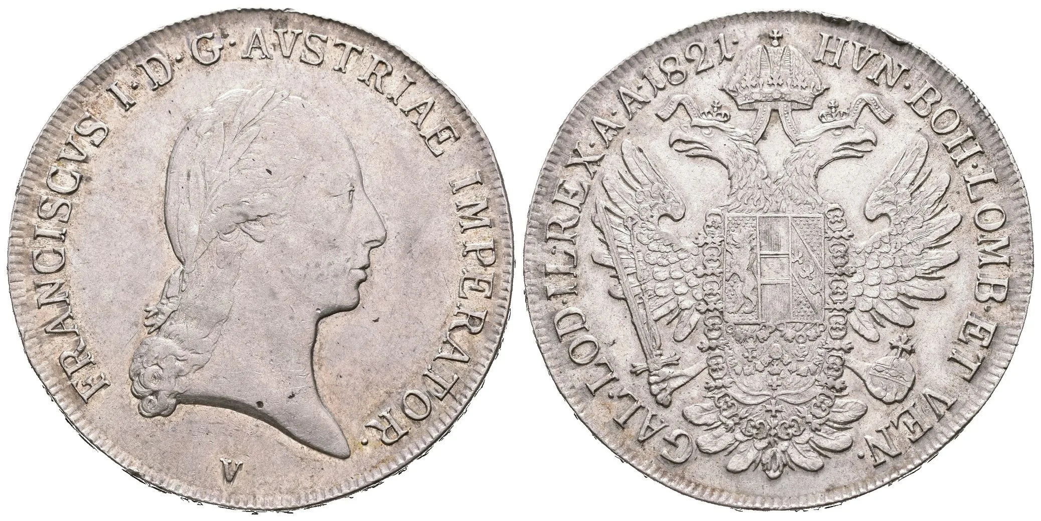 Tolar 1821 V, Benátky, krásná zachovalost, patina, zbytky lesku, — 1