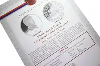 Stříbrná investiční medaile - PhDr. Karel Čapek - Ag 29 g - 999/1000 + Certifikát - fotografie 2