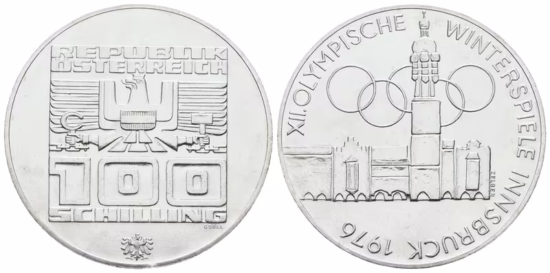 Rakousko, 100 Schilling 1976 - ZOH