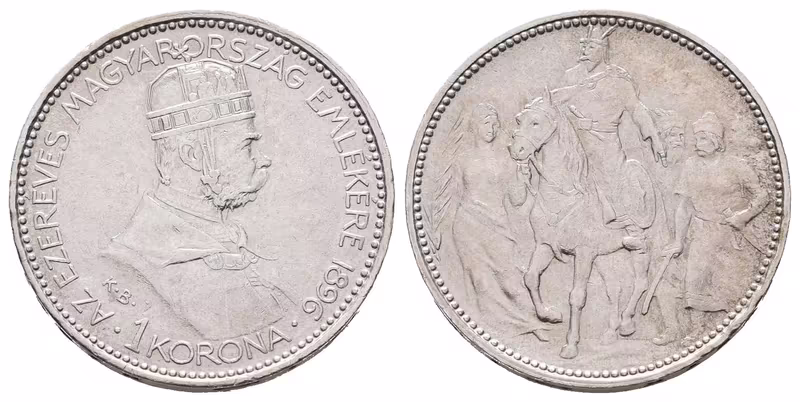 1 Koruna 1896 KB - jubilejní