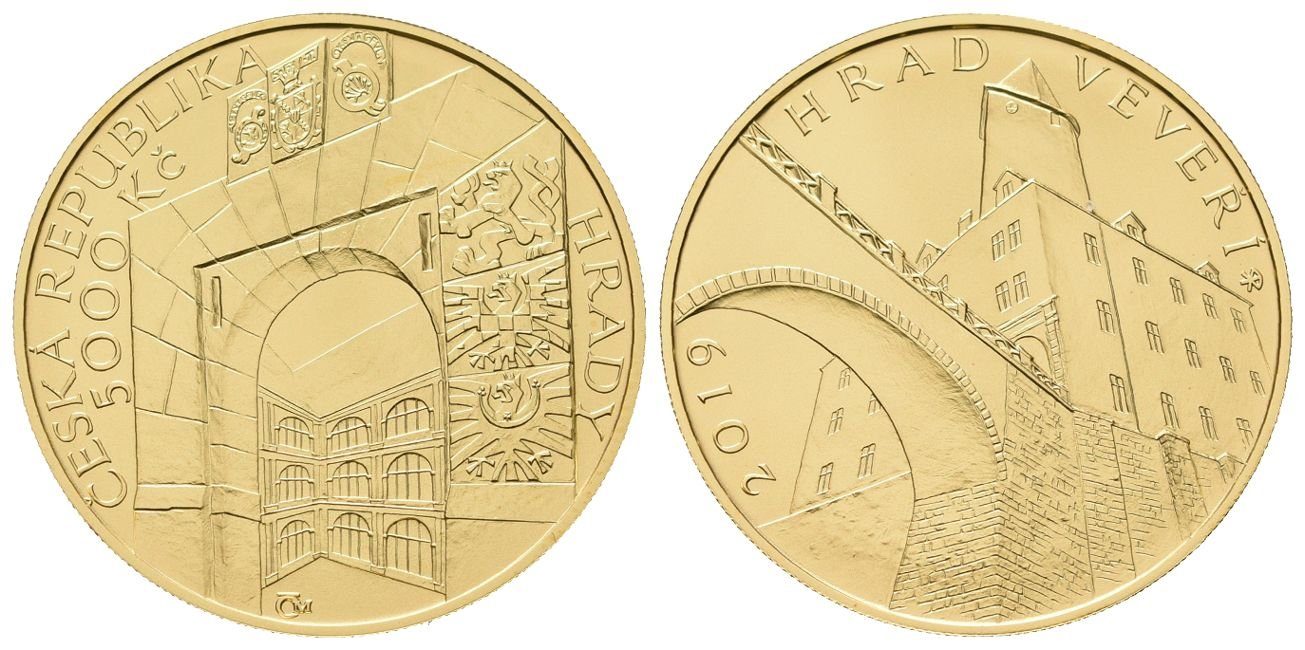 5000 Kč 2019 - Hrad Veveří, běžná kvalita
