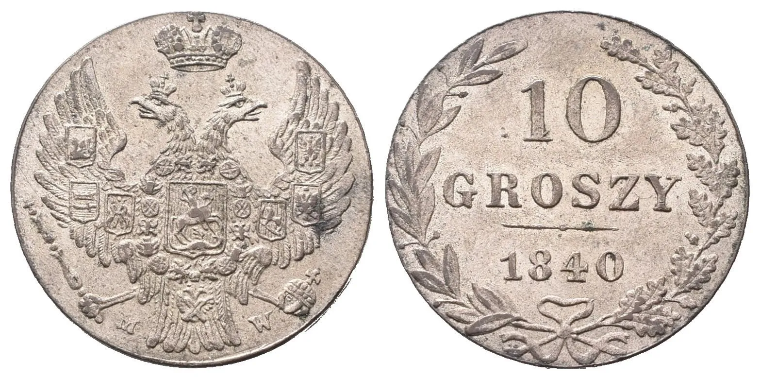 Rusko, 10 Grošů 1840 MW