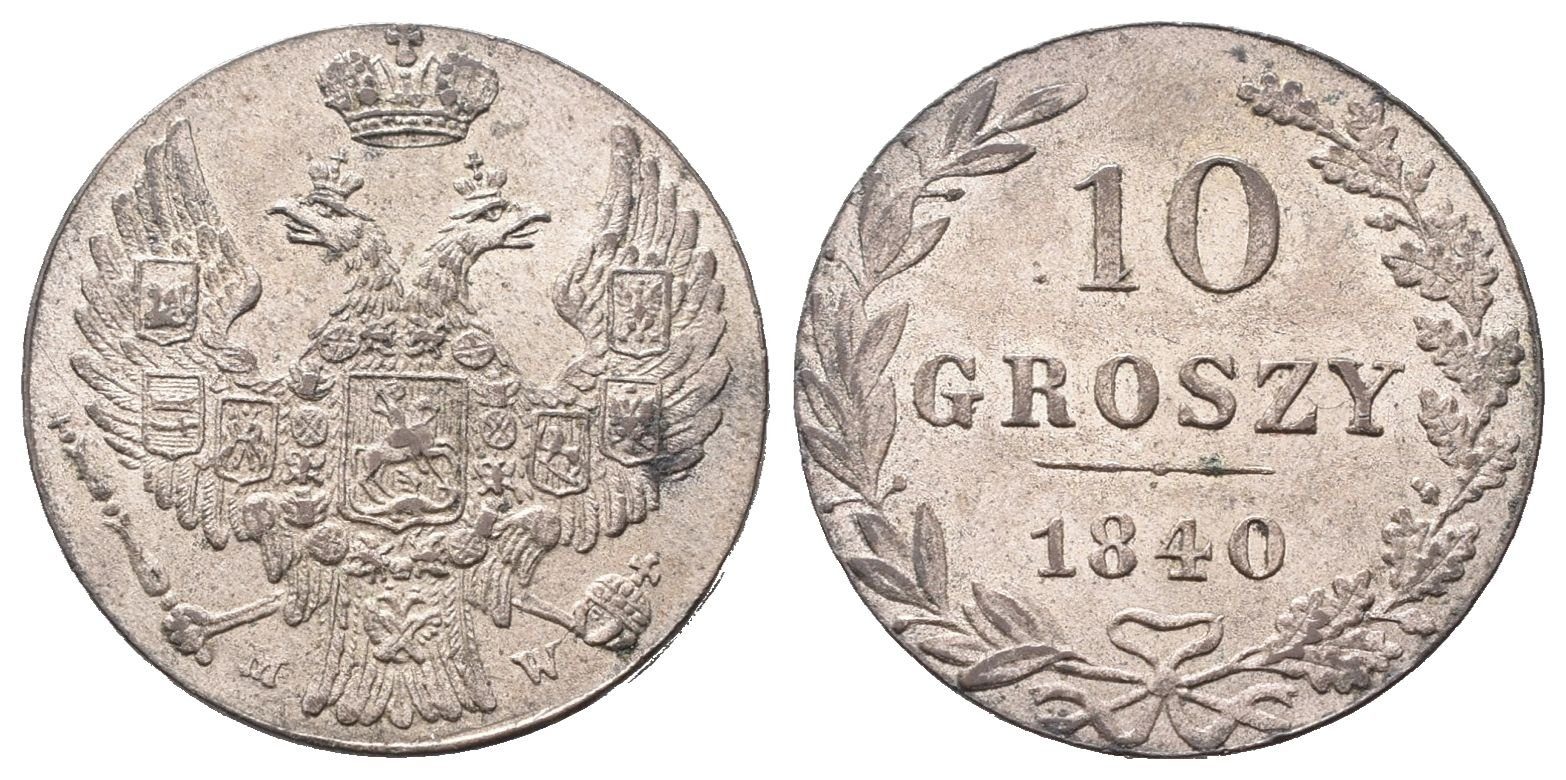 Rusko, 10 Grošů 1840 MW
