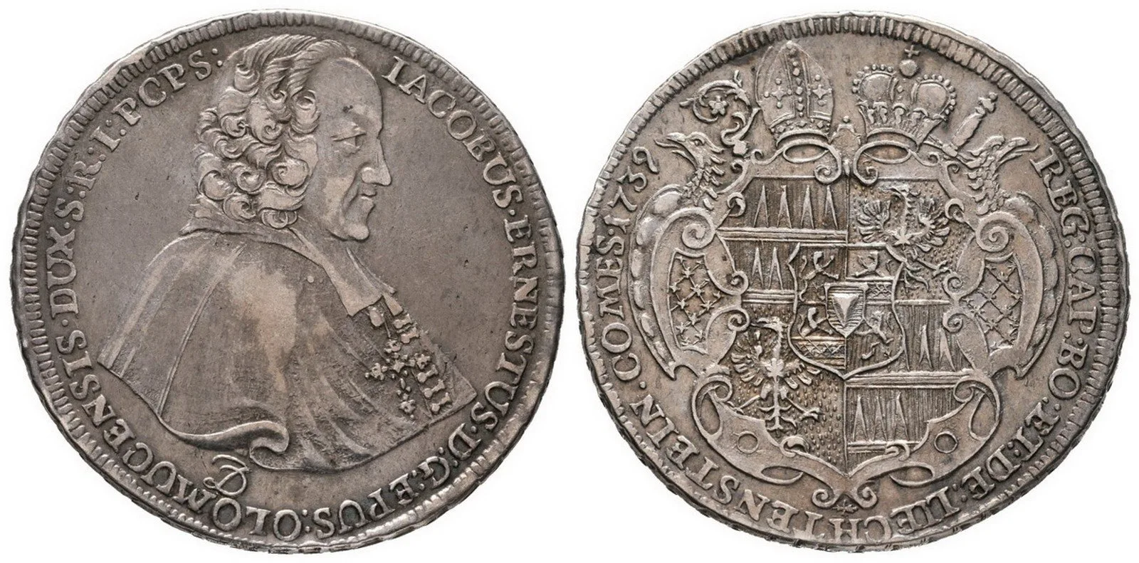 Olomouc - biskupství, Jakub Arnošt Liechtenstein, 1738 - 1745 — 1