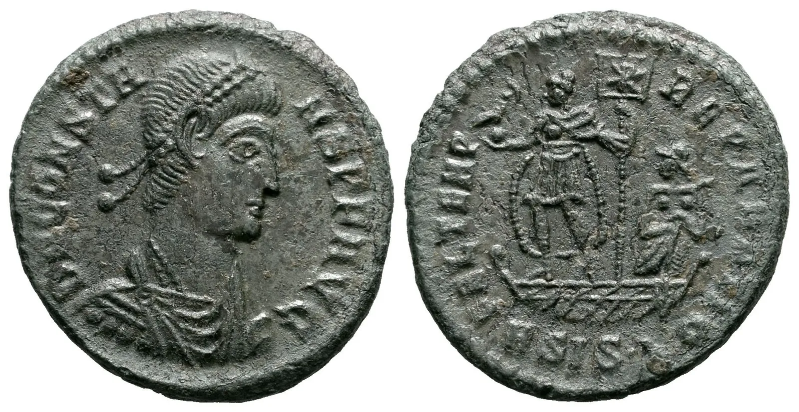 Constans, follis, Siscia, RIC 244