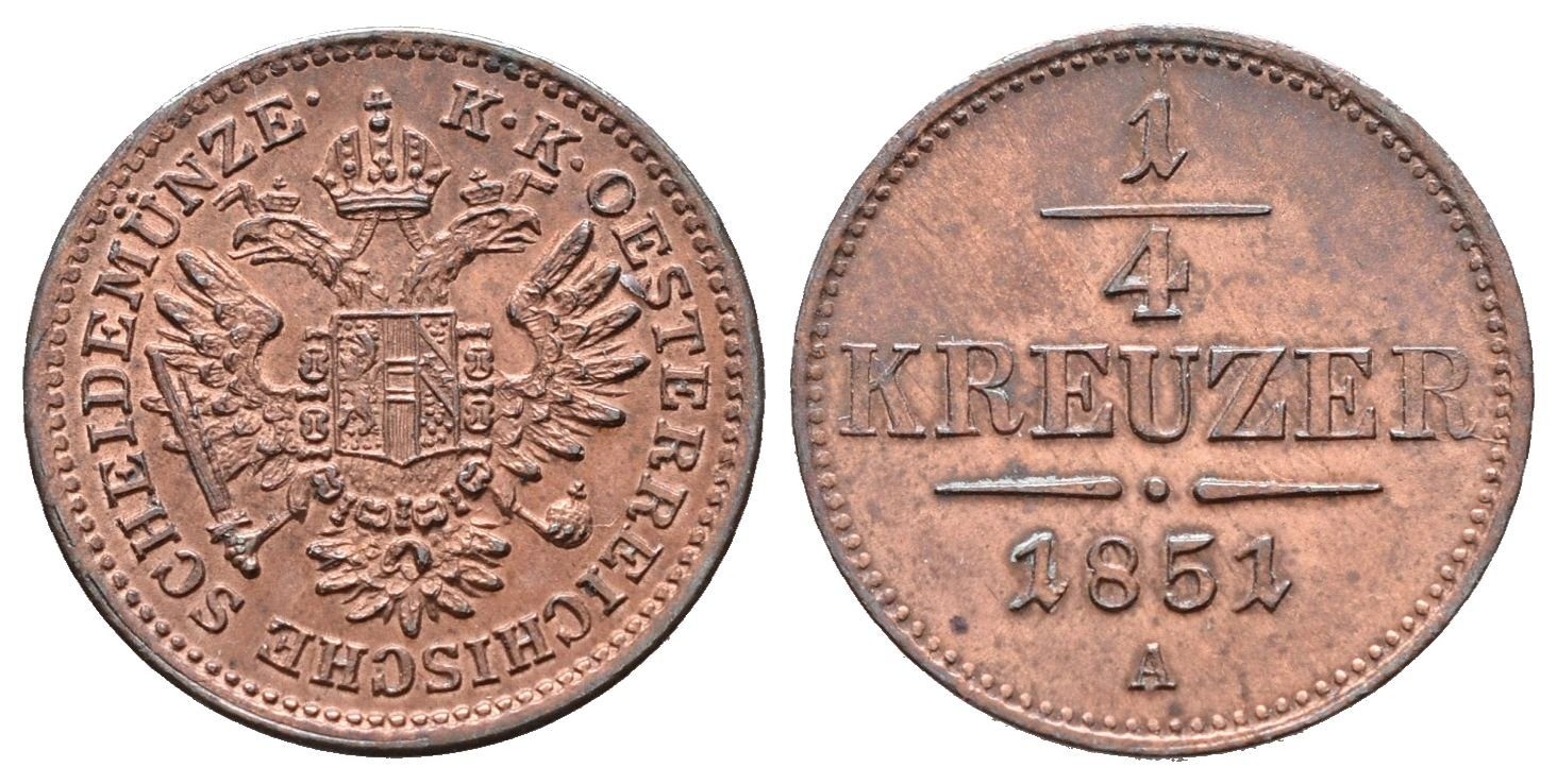 1/4 Krejcar 1851 A