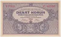 10 Koruna 1927, série P 034, Hej.22a