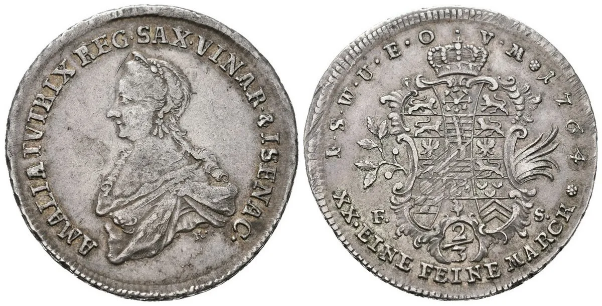 Sasko - Weimar - Eisenach, Anna Amalia von Braunschweig, 1758 - 1775 — 1