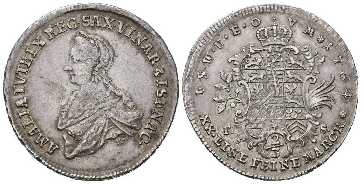 Sasko - Weimar - Eisenach, Anna Amalia von Braunschweig, 1758 - 1775 — 1