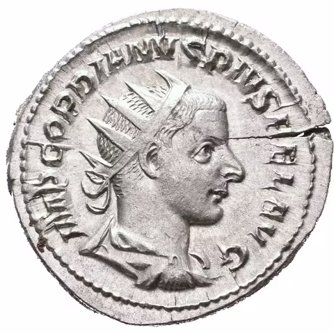 Antoninian, 241 - 243, Rv: VIRTVTI AVGVSTI, stojící Hercules zprava se opírá kyjem