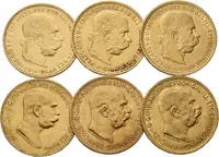 10 Koruna 1896, 1897, 1905, 1909, 1910, 1911