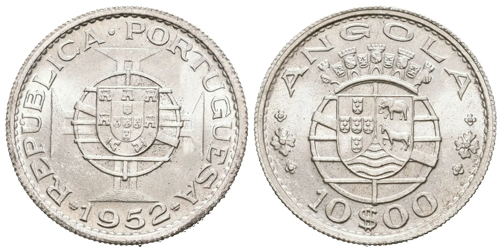 Portugalská Angola, 10 Escudos 1952