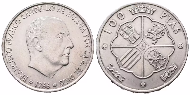 Španělsko, 100 Pesetas 1966