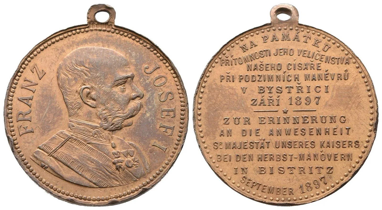 František Josef I., medaile vojenských manévrů — 1