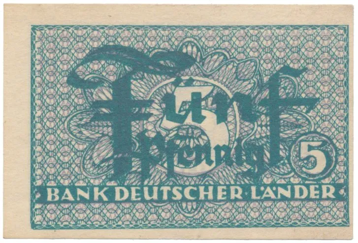 Německo - NSR, 5 Pfennig (1948), Ros.250a