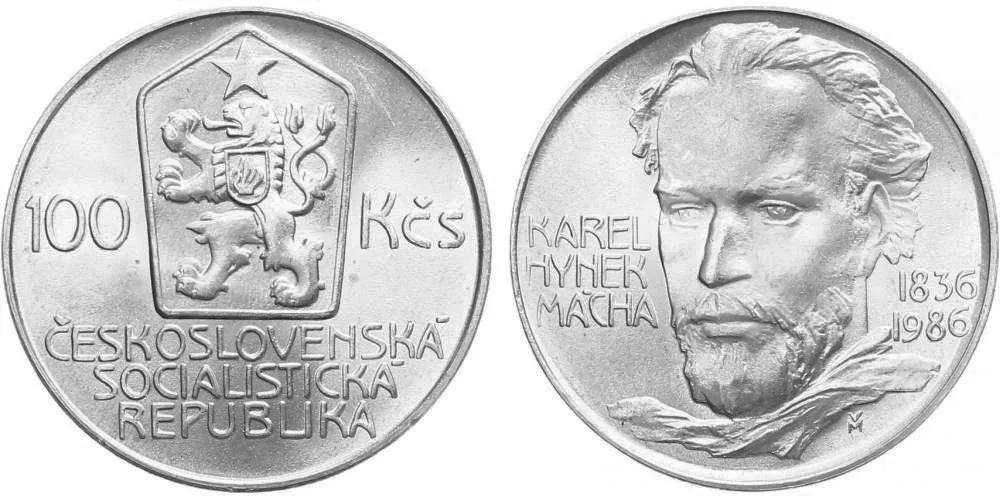 100 Kčs 1986 - Karel Hynek Mácha
