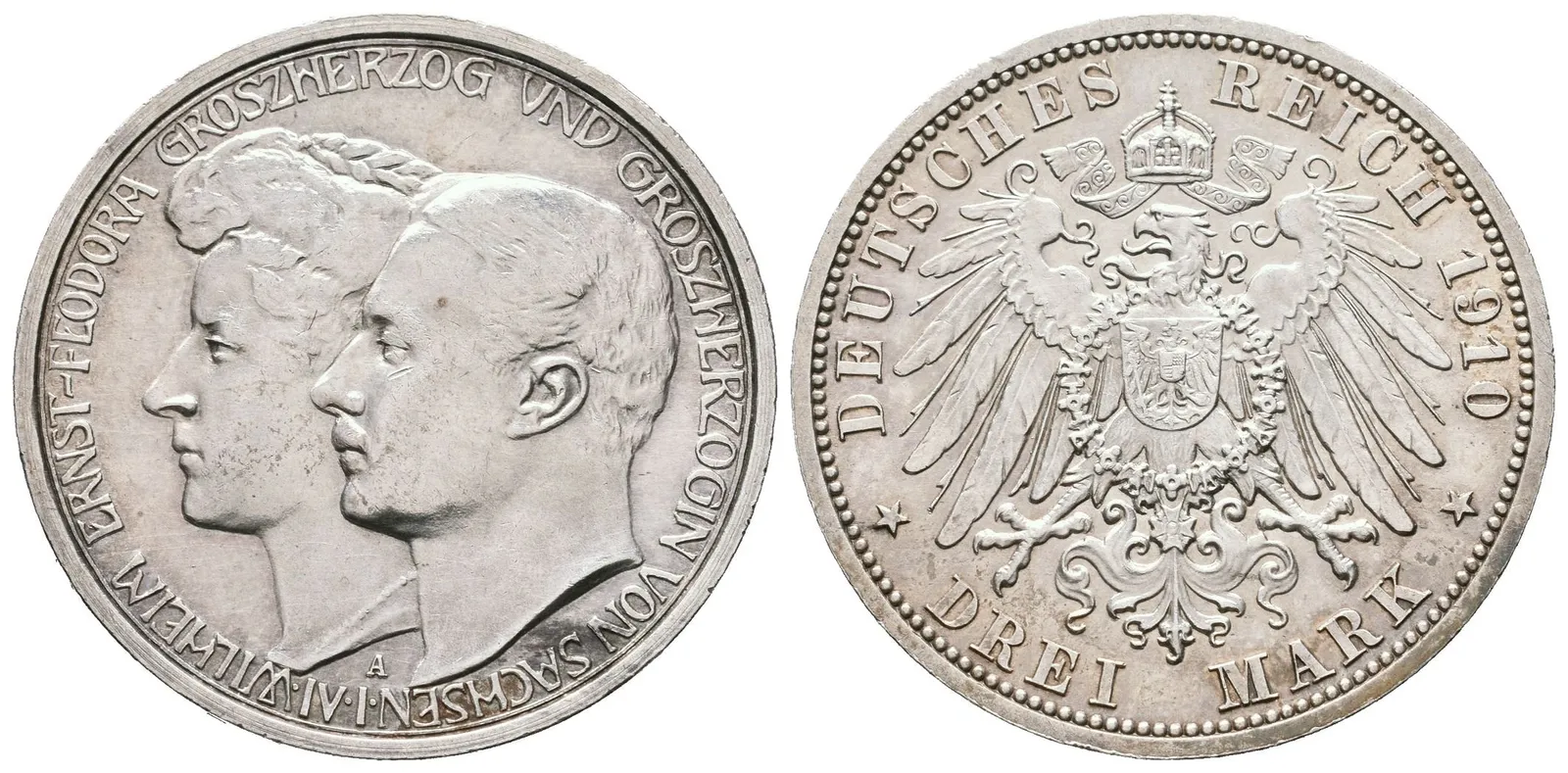 Sasko - Výmar, 3 Marka 1910 - Pamětní