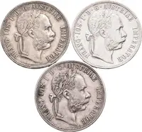 Zlatník 1877, 1878, 1879, patina, rysky_3 ks — 1