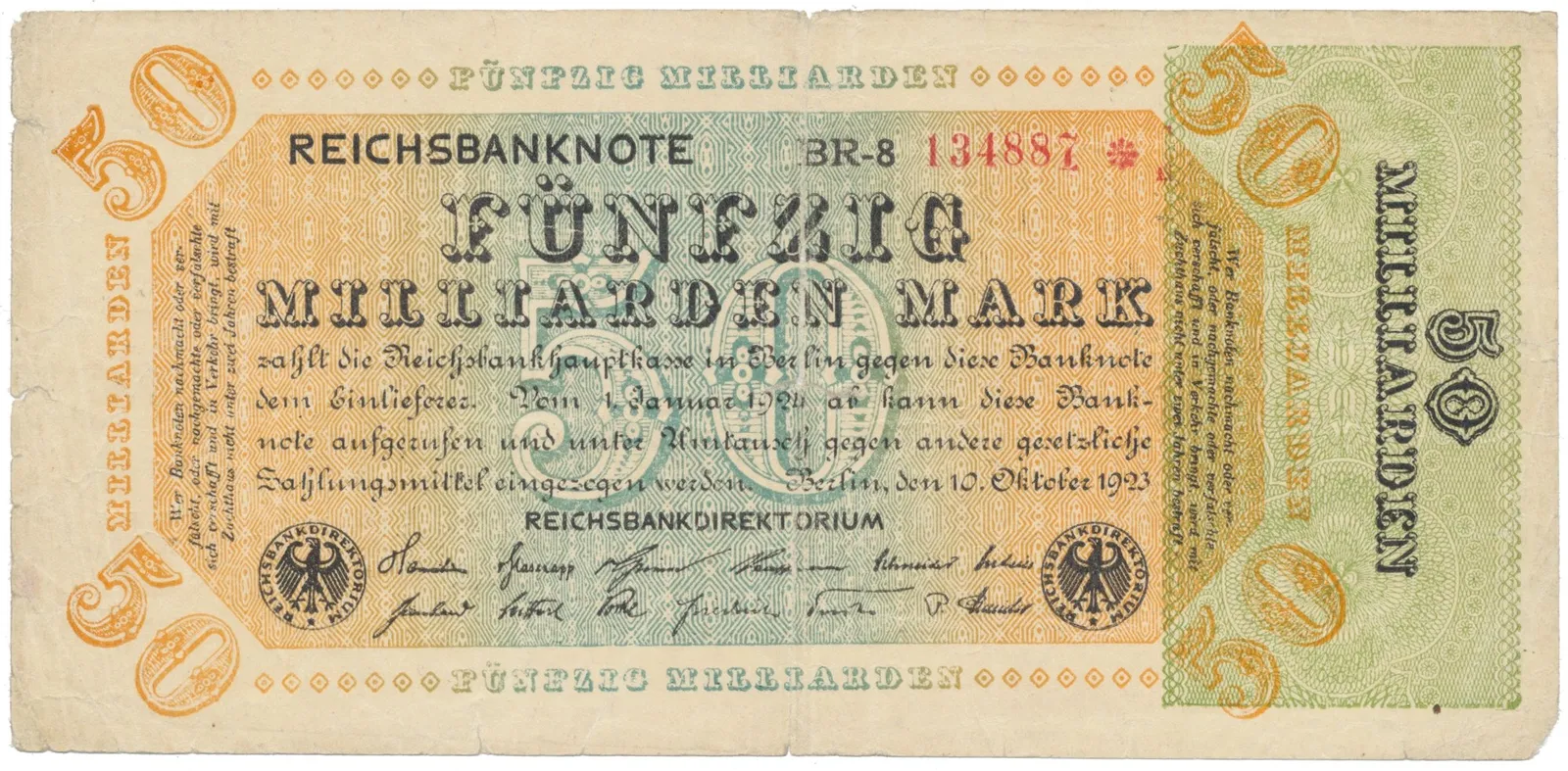 Německo, 50 Milliarden Mark 1923, Ro.117b