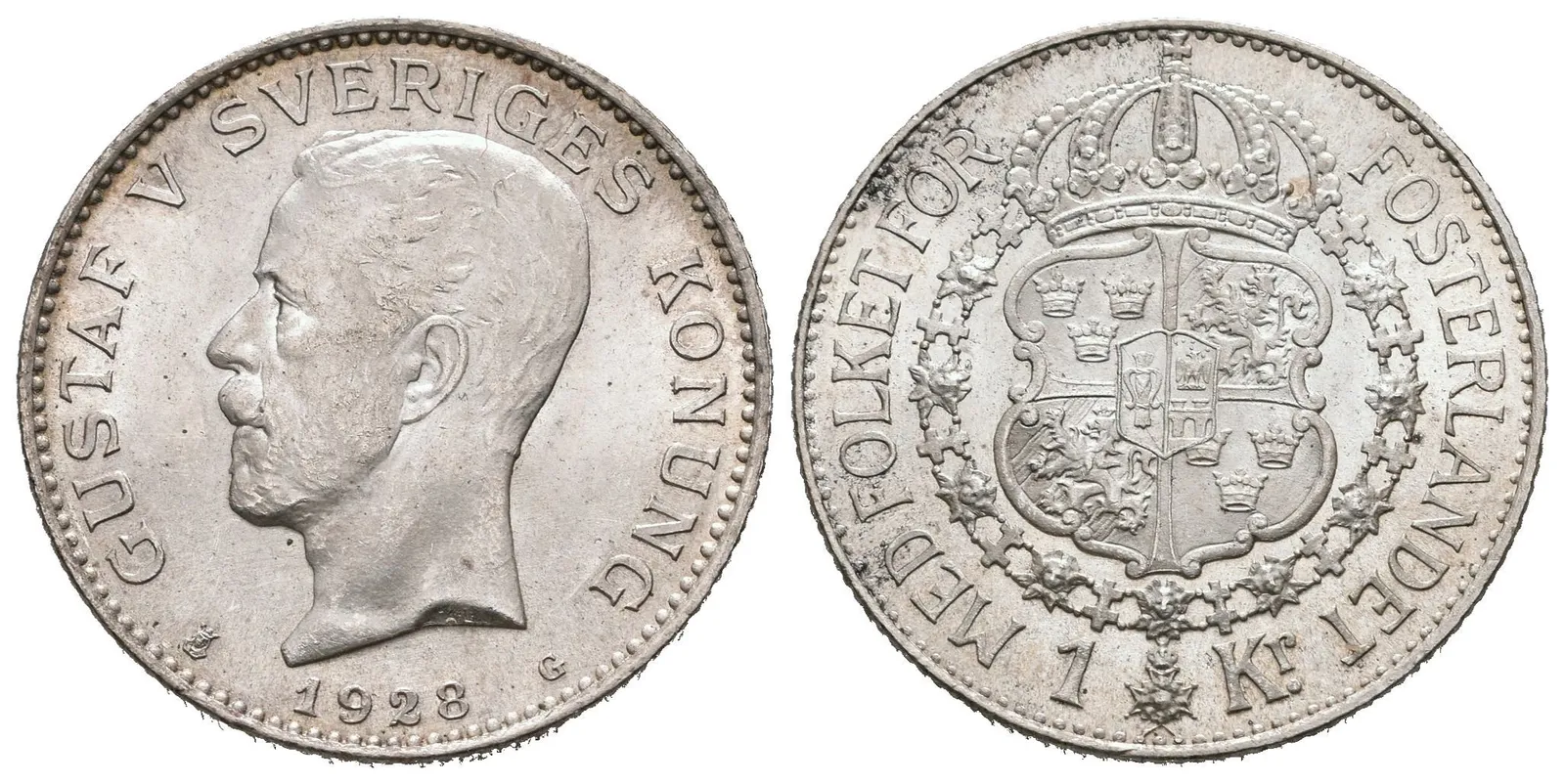 1 Krone 1928 G, KM.786.2, luxusní zachovalost, ražební lesk — 1