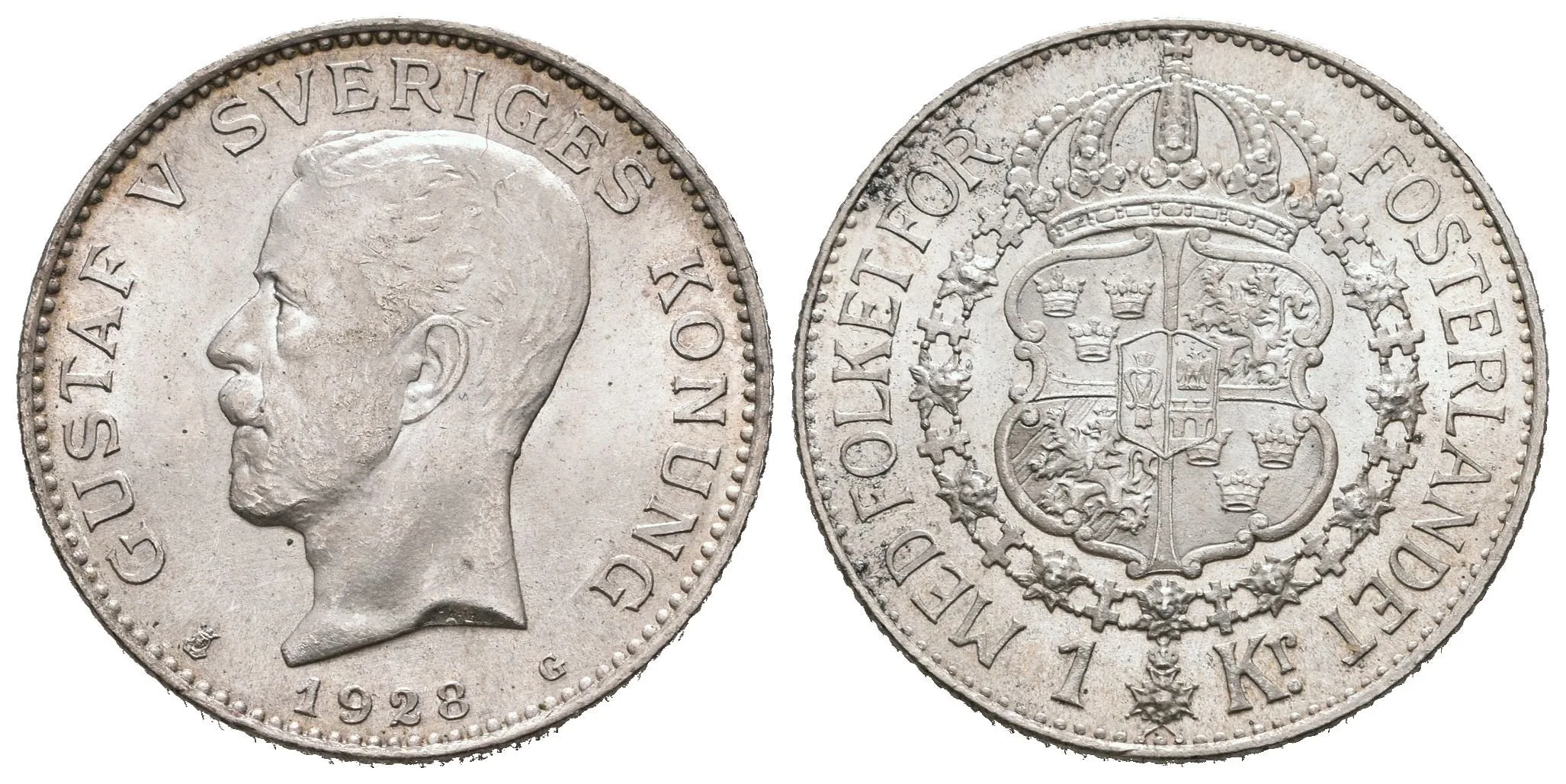 1 Krone 1928 G, KM.786.2, luxusní zachovalost, ražební lesk — 1