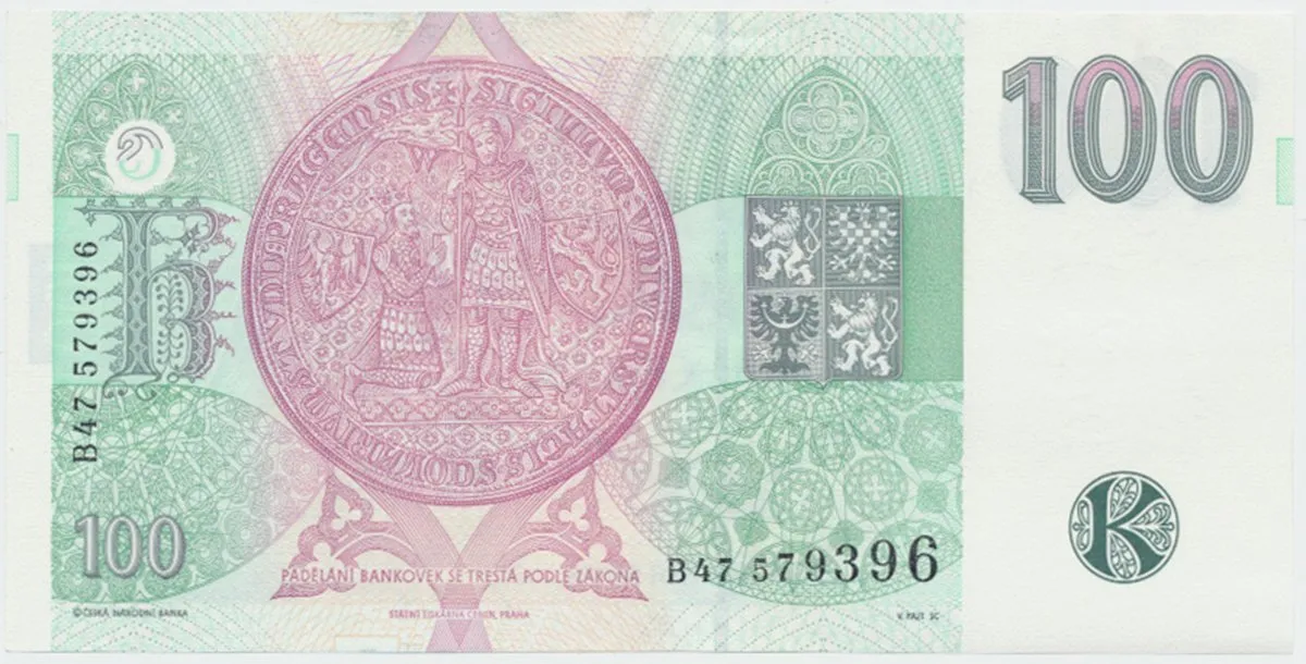 Česká republika, 100 Koruna 1995, série B, Hej.CZ16a