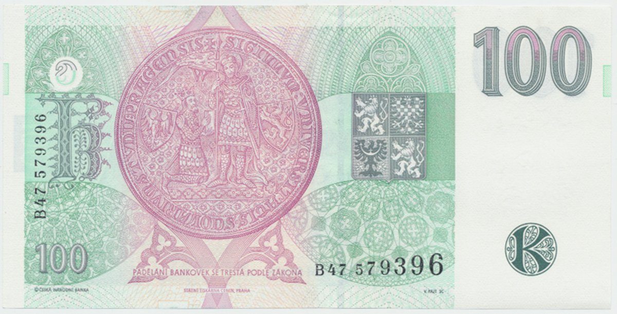 Česká republika, 100 Koruna 1995, série B, Hej.CZ16a