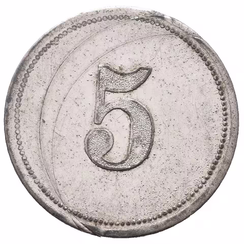 Hořesedly / Horosedl - Adolf Schwarz, známka s hodnotou "5". Pocín. Zn 25