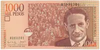 Kolumbie, 1000 Pesos 2001, P.450a