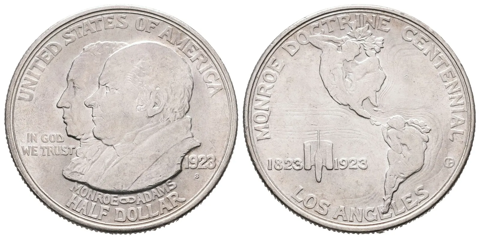 USA, 1/2 Dollar 1923 S - Monroe Doctrine Memorial