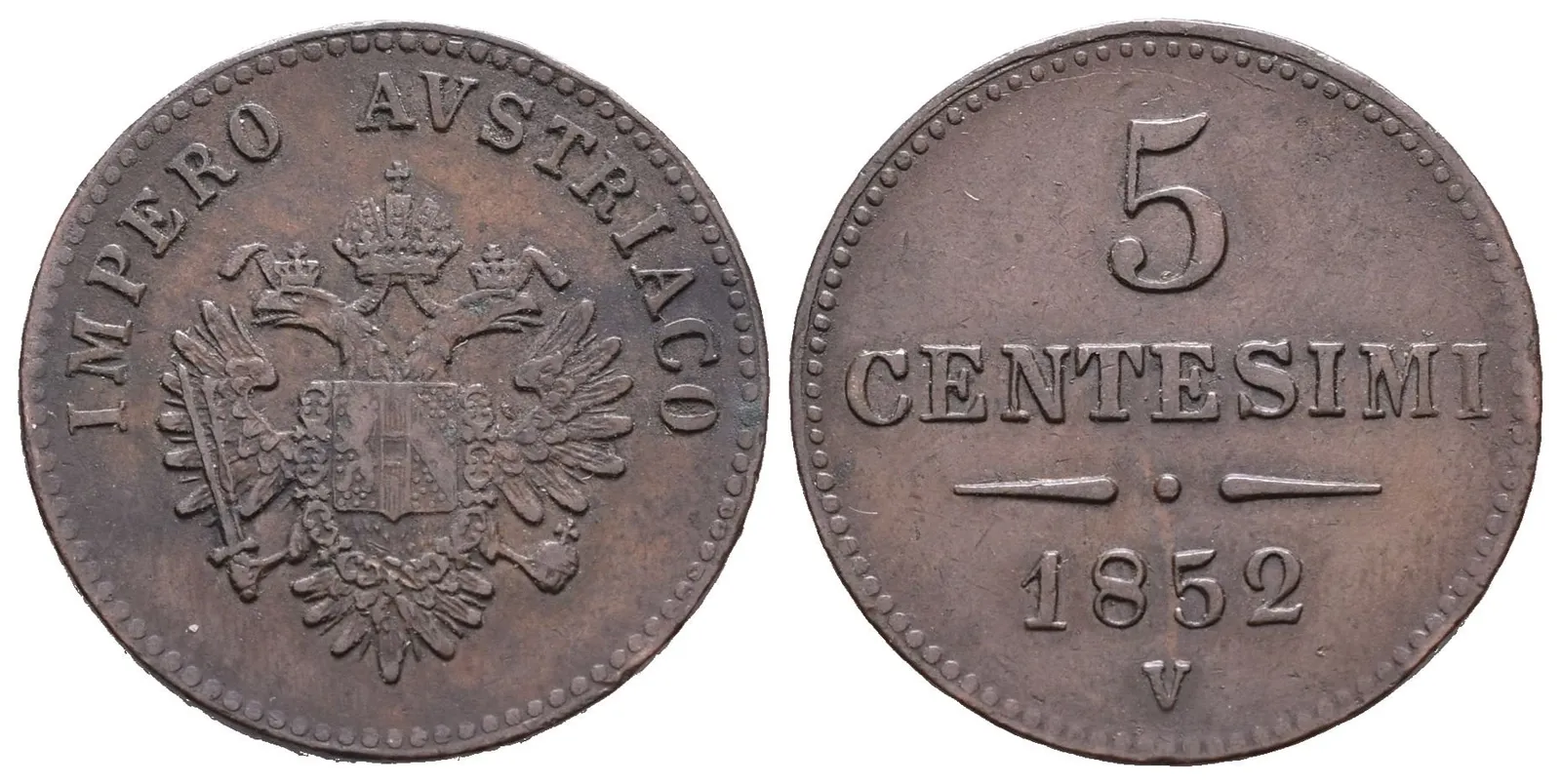 5 Centesimi 1852 V