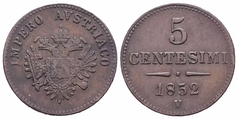 5 Centesimi 1852 V