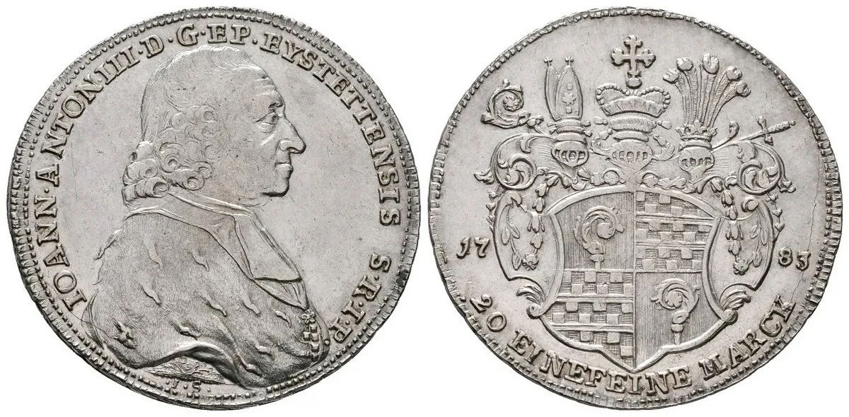 Eichstätt - biskupství, Johann Anton III. von Zehmen, 1781 - 1790 — 1