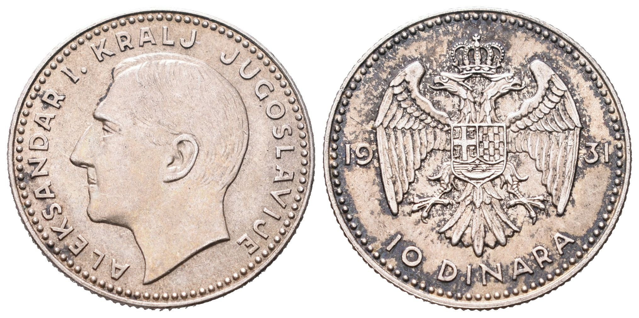 Jugoslávie, 10 Dinar 1931