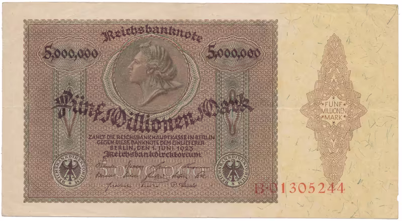 Německo, 5 Millionen Mark 1923, Ro.88