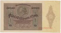 Německo, 5 Millionen Mark 1923, Ro.88
