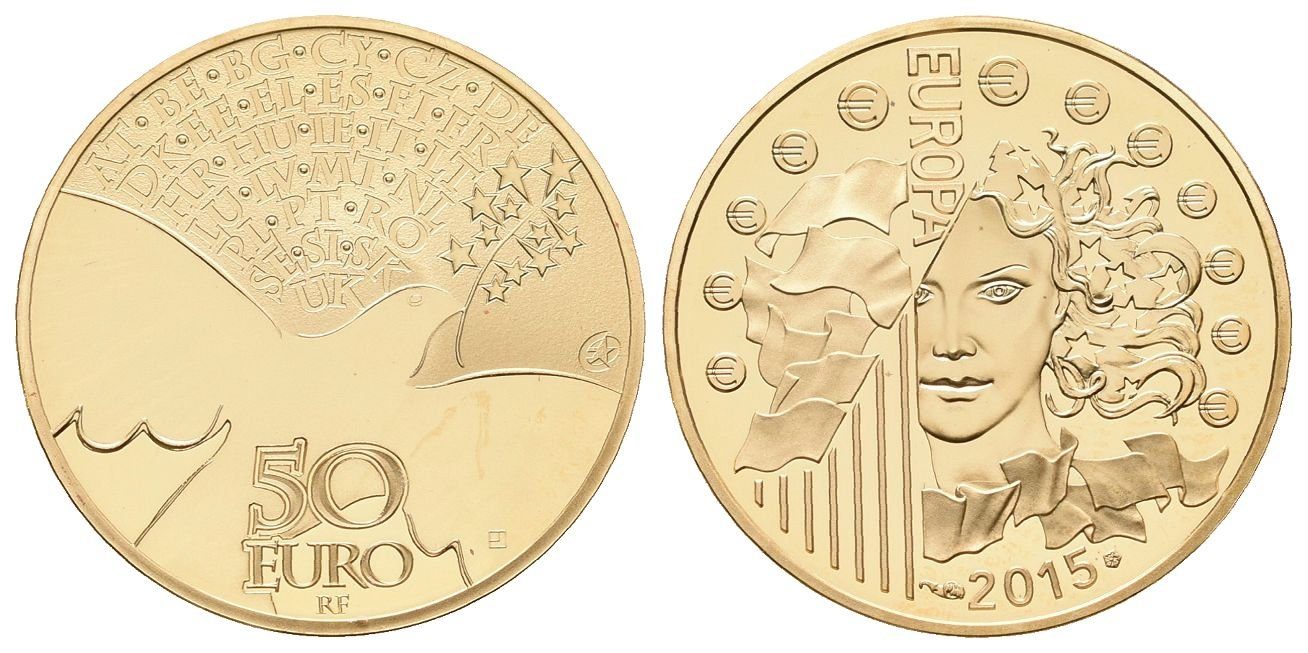 Francie, 50 Euro 2015 - 70 let míru v Evropě