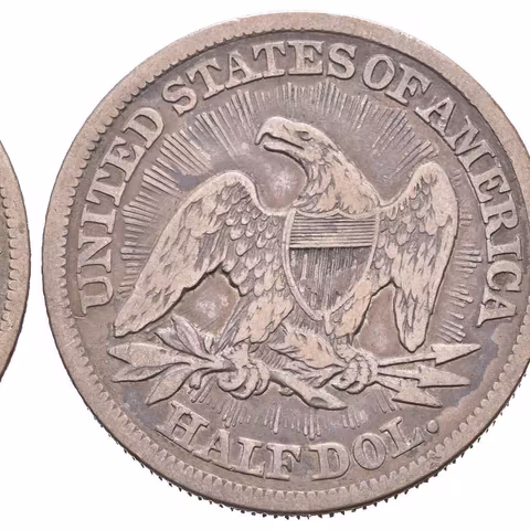 1/2 Dollar 1853, KM.79, tmavá patina, rysky