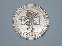 Mexiko, 25 Pesos 1968 - Letní olympijské hry - fotografie 2