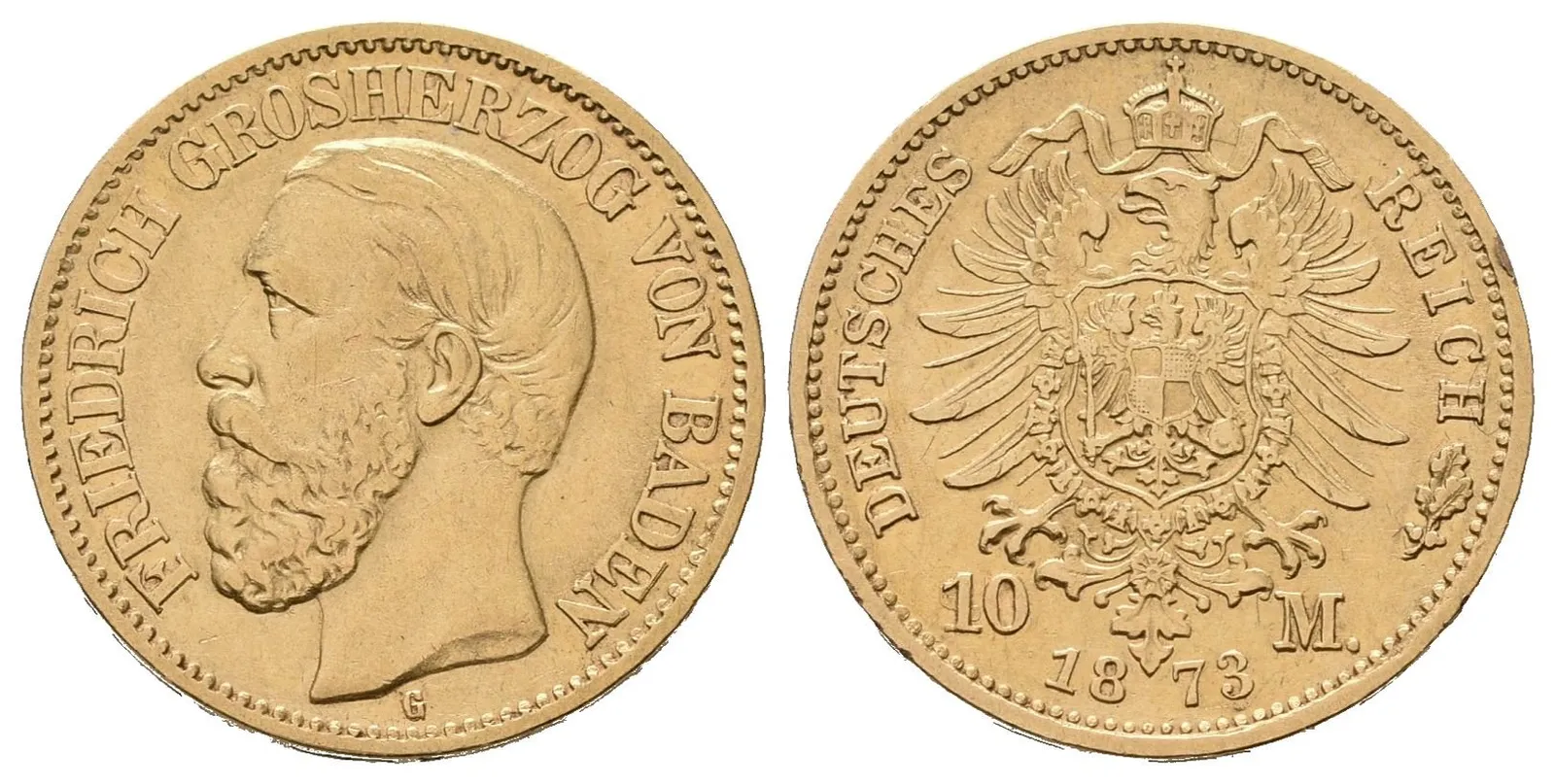 Baden, 10 Marka 1873 G