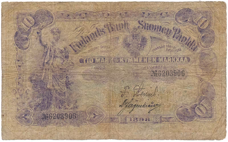 Finsko, 10 Markka 1898, P.3c